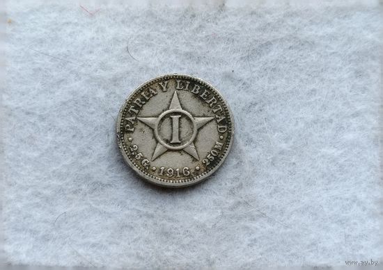 Werty71 Куба 1 сентаво 1916
