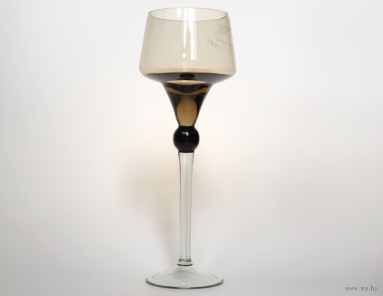 Бокал Григорий Паламар фужер подсвечник цветное стекло 27см