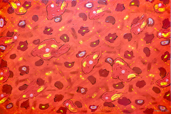 Ничего (красное) , акрил,  2007, Котов Олег