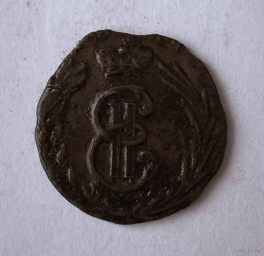 Полушка, Сибирь, 1772 год, КМ, XF, (Редкая, R1 по Биткину, 2 руб по Петрову).