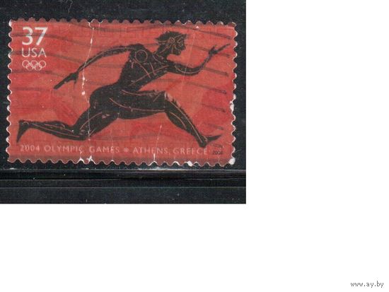 США-2004 (Мих.3841) , гаш., Спорт, ОИ-2004 (одиночка),