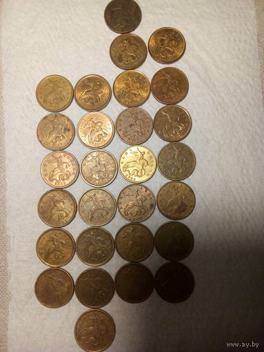 Российская Федерация сборный лот. 10 копеек. 28 штук. без повтора.