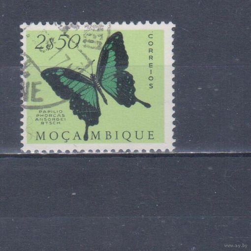 [1126] Португальский Мозамбик 1953. Фауна.Бабочка.2,50 э. Гашеная марка.