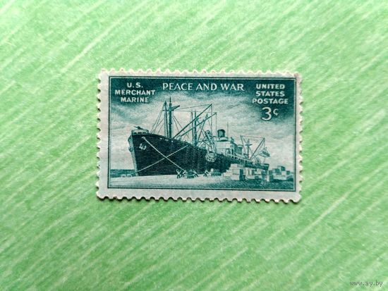 Марка США. Корабль, торговое судно. 1946 (3)