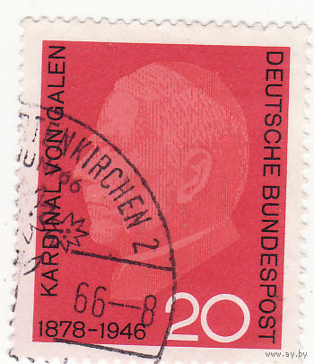 20-я годовщина смерти кардинала Клеменса Августа графа Галена 1966 год