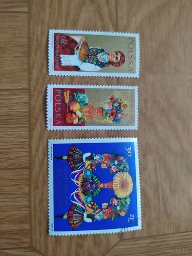 Польша серия марок 1966 г. Дожинки.
