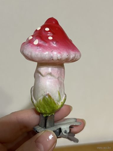 Ёлочная игрушка СССР !!! МУХОМОР !!! С РУБЛЯ!!!