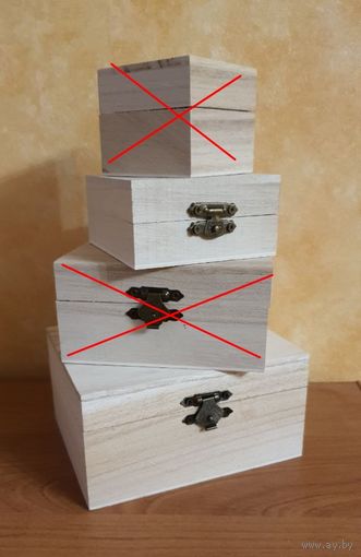 Шкатулка коробочка для декора росписи деревянная, органайзер для украшений или мелочи