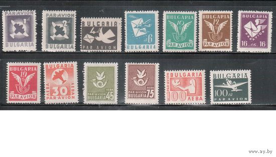 Болгария-1946, (Мих.536-546),  **  , Стандарт, Авиапочта Самолеты (полная серия)