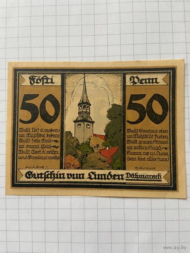 50 пфеннингов (нотгельды) 1921 г. Германия.