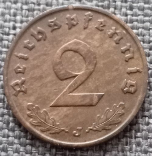 2 рейхспфеннига 1940 J