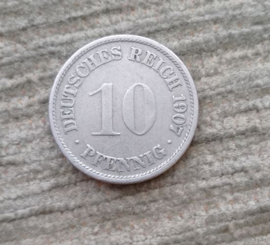 Werty71 Германия 10 пфеннигов 1907 F