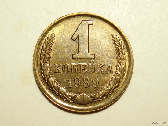 1 копейка 1989 #C + брак