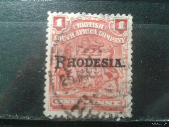 Родезия, 1909. Надпечатка на марке ЮАР