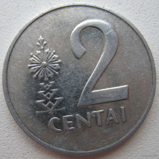 Литва 2 цента 1991 г.