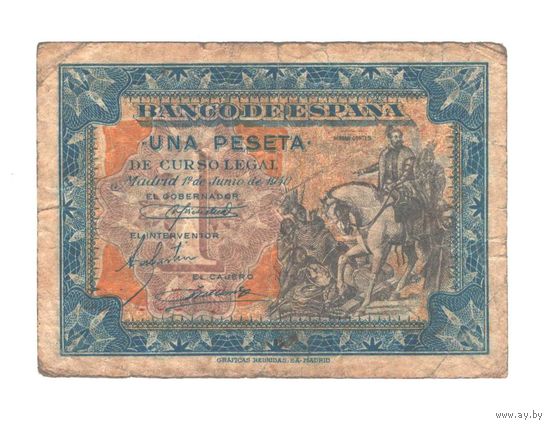 Испания 1 песета 1940 года. Редкая!