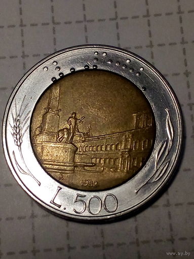500 лир Италия  1982 год