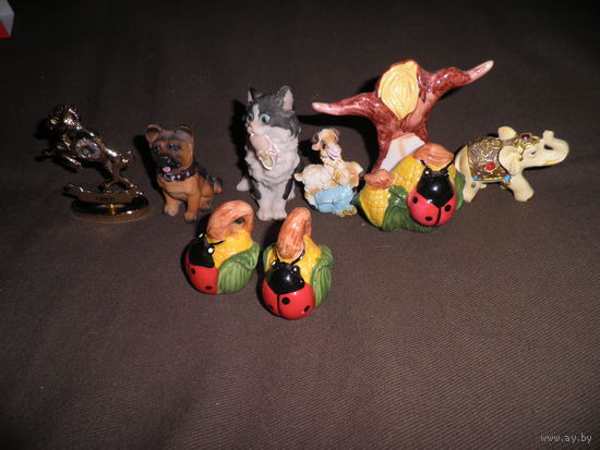 Статуэтки разные,полимер 8 шт.С рубля.