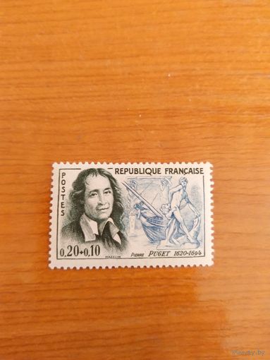 1961 Франция Пьер Пюже живописец искусство культура чистая клей лёгкая наклейка дорогая (1-2)