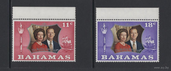 Багамские Острова /Bahamas 1972** Королевская серебряная свадьба Королева Елизавета II и принц Филипп