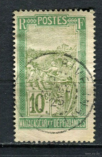 Французские колонии - Мадагаскар - 1922 - Ландшафт 10С - [Mi.150] - 1 марка. Гашеная.  (Лот 74GL)-T2P48
