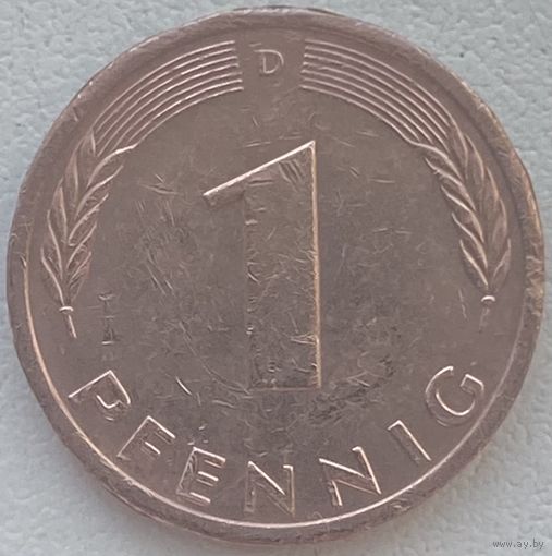 Германия 1 пфенниг 1980 г. D