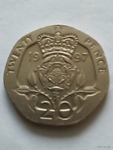 Великобритания.20 пенсов 1997 г.