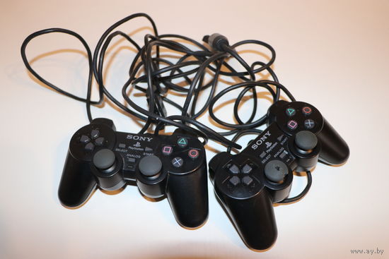 Два геймпада Dualshock для PlayStation 2 оригинал