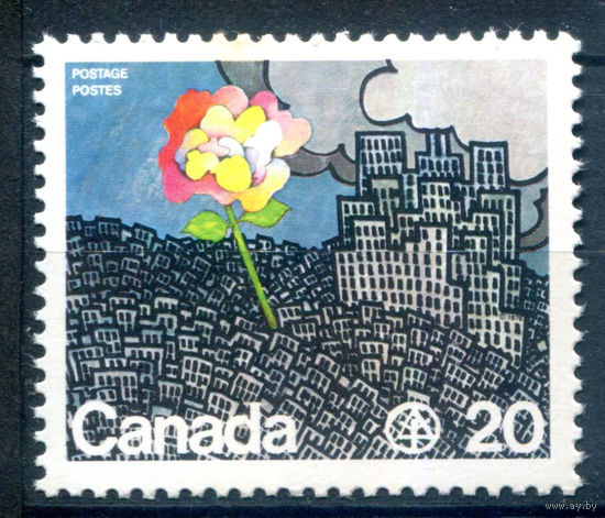 Канада - 1976г. - конференция ООН - 1 марка - полная серия, MNH с отпечатком на клее [Mi 626]. #3-WB-88-A-2