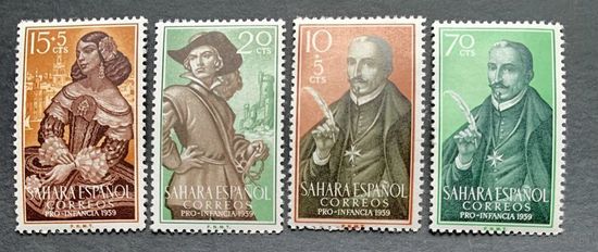 Испанские колонии. Сахара 1959. Лопе де Вега 4 марки 187-190