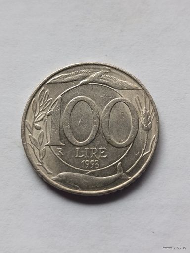 Италия. 100 лир 1998 года. (4).